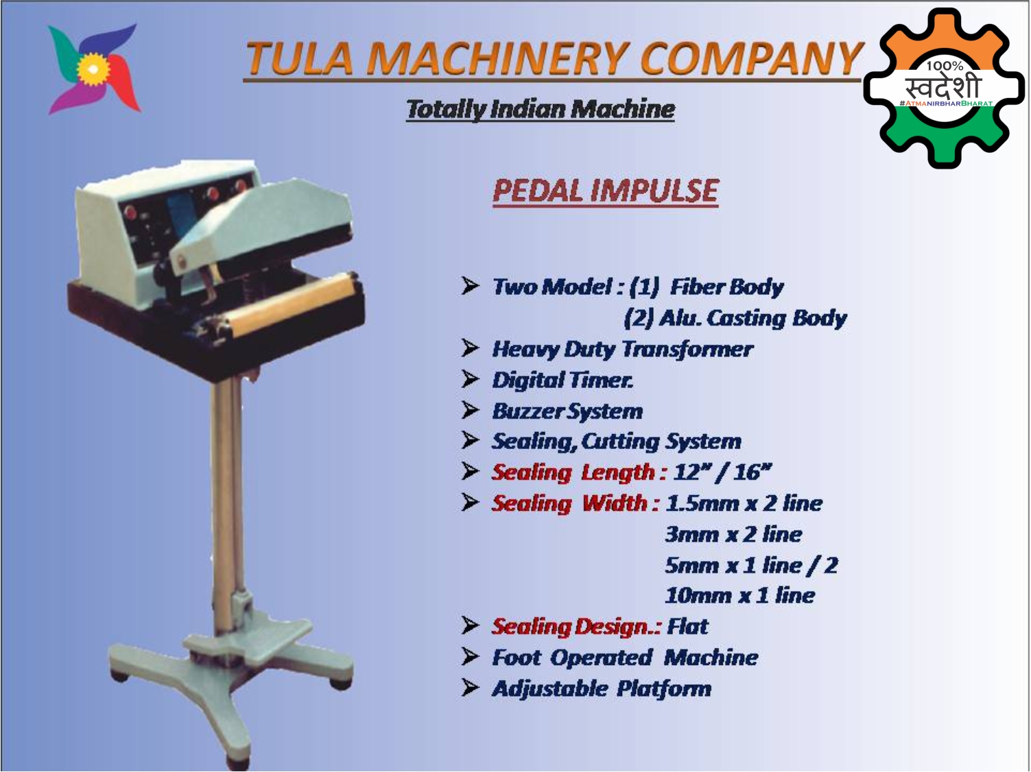 PEDAL SEALING MACHINE