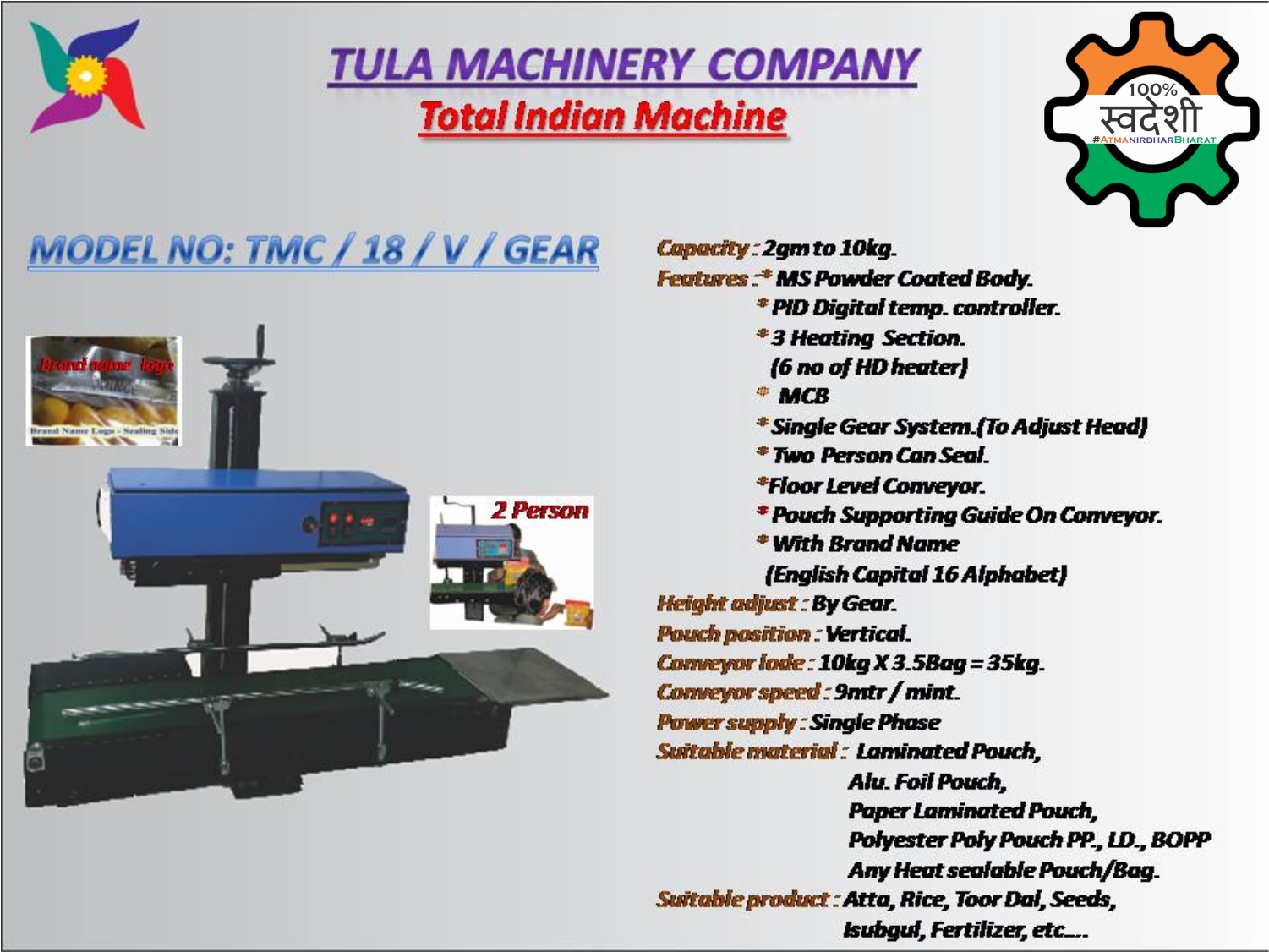 VERTICAL BAND SEALING MACHINE