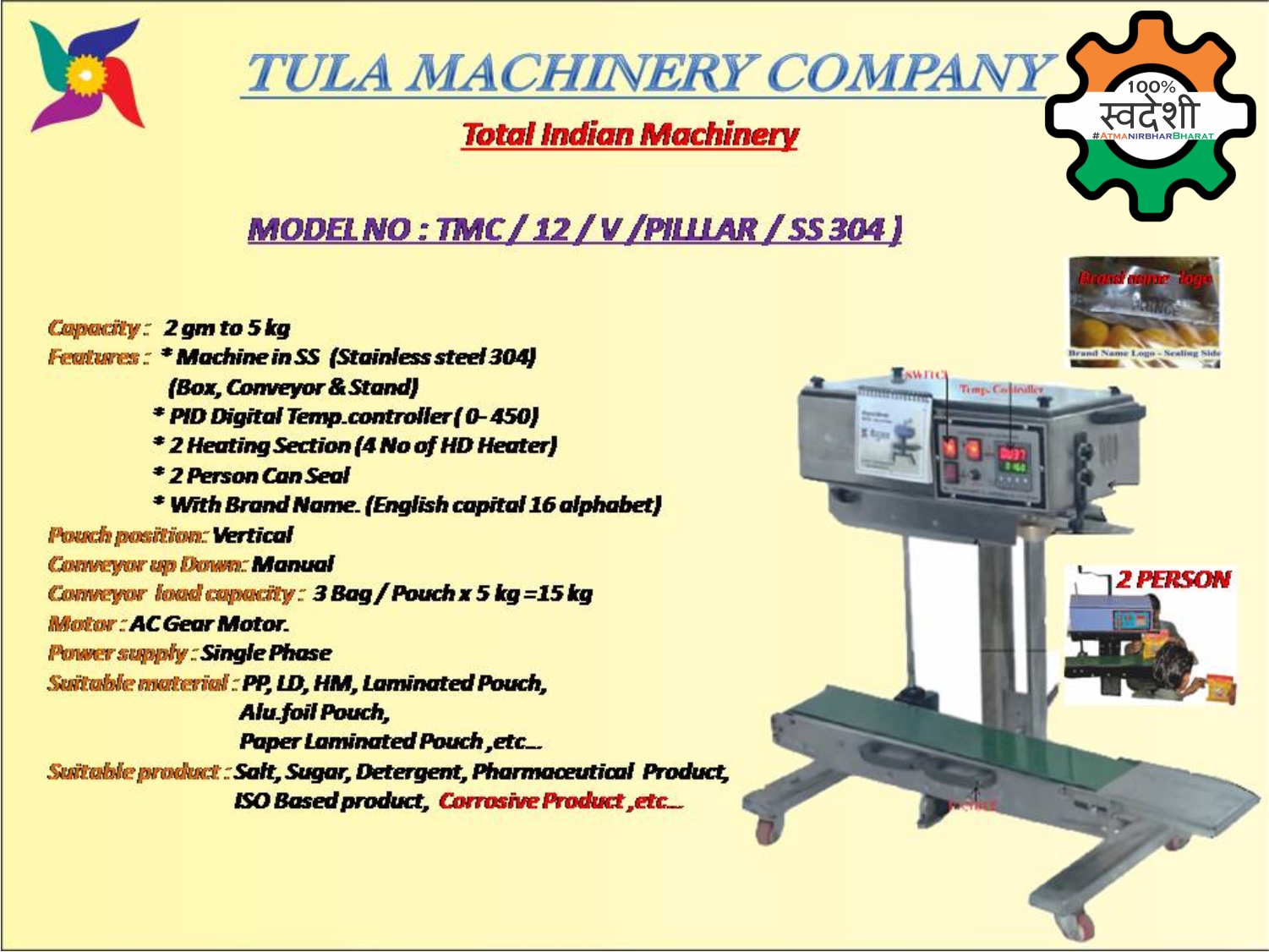 FULLY SS SEALING MACHINE