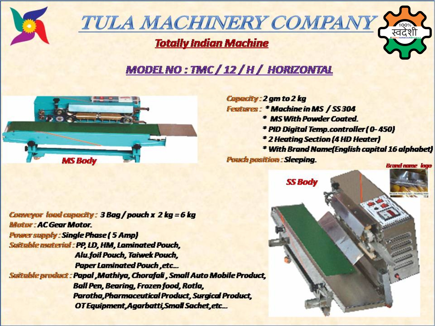 CONTINUOUS BAND SEALING MACHINE (HORIZONTAL)